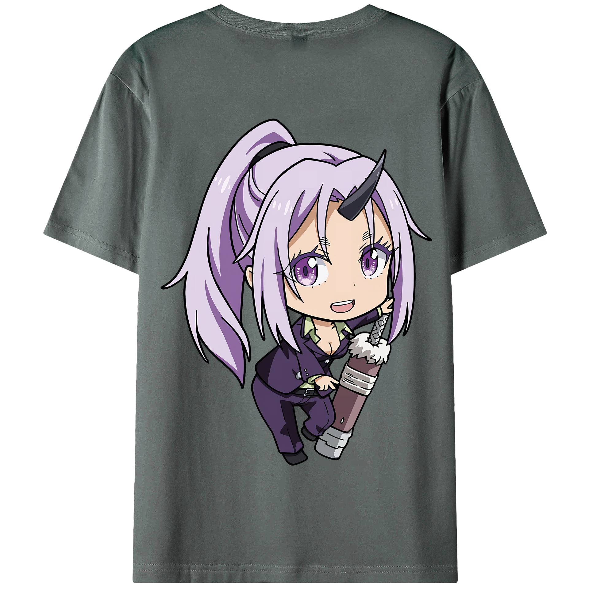 （画像用） 転スラ Regarding Reincarnated to Slime 綿100％半袖Tシャツ（背面プリント）